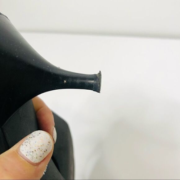 Amanda Smith Black Gold Aztec Beaded Sandals Heels - Picture 7 of 8